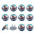 Outlet Plug Covers 24 Pack, Octopus in The Sky Plug Protector, 2-Prong Round Plastic Plugs for Electrical Power Outlets, Electrical Insulation
