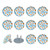 Outlet Plug Covers 24 Pack, Daisy Flower Pattern Plug Protector, 2-Prong Round Plastic Plugs for Electrical Power Outlets, Electrical Insulation