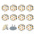 Outlet Plug Covers 24 Pack, Daisy Flower Pattern Plug Protector, 2-Prong Round Plastic Plugs for Electrical Power Outlets, Electrical Insulation