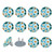 Outlet Plug Covers 24 Pack, Daisy Flower Pattern Plug Protector, 2-Prong Round Plastic Plugs for Electrical Power Outlets, Electrical Insulation