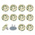 Outlet Plug Covers 24 Pack, Daisy Flower Pattern Plug Protector, 2-Prong Round Plastic Plugs for Electrical Power Outlets, Electrical Insulation