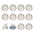 Outlet Plug Covers 24 Pack, Daisy Flower Pattern Plug Protector, 2-Prong Round Plastic Plugs for Electrical Power Outlets, Electrical Insulation