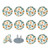 Outlet Plug Covers 24 Pack, Daisy Flower Pattern Plug Protector, 2-Prong Round Plastic Plugs for Electrical Power Outlets, Electrical Insulation