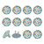 Outlet Plug Covers 24 Pack, Daisy Flower Pattern Plug Protector, 2-Prong Round Plastic Plugs for Electrical Power Outlets, Electrical Insulation