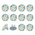 Outlet Plug Covers 24 Pack, Daisy Flower Pattern Plug Protector, 2-Prong Round Plastic Plugs for Electrical Power Outlets, Electrical Insulation