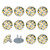Outlet Plug Covers 24 Pack, Daisy Flower Pattern Plug Protector, 2-Prong Round Plastic Plugs for Electrical Power Outlets, Electrical Insulation