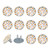 Outlet Plug Covers 24 Pack, Daisy Flower Pattern Plug Protector, 2-Prong Round Plastic Plugs for Electrical Power Outlets, Electrical Insulation