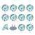 Outlet Plug Covers 24 Pack, Daisy Flower Pattern Plug Protector, 2-Prong Round Plastic Plugs for Electrical Power Outlets, Electrical Insulation