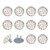 Outlet Plug Covers 24 Pack, Daisy Flower Pattern Plug Protector, 2-Prong Round Plastic Plugs for Electrical Power Outlets, Electrical Insulation