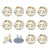 Outlet Plug Covers 24 Pack, Daisy Flower Pattern Plug Protector, 2-Prong Round Plastic Plugs for Electrical Power Outlets, Electrical Insulation