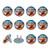 Outlet Plug Covers 24 Pack, Beach Starfish Plug Protector, 2-Prong Round Plastic Plugs for Electrical Power Outlets, Electrical Insulation