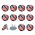 Outlet Plug Covers 24 Pack, Art American Flag Plug Protector, 2-Prong Round Plastic Plugs for Electrical Power Outlets, Electrical Insulation