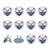 Outlet Plug Covers 24 Pack, Deer Butterfly Plug Protector, 2-Prong Round Plastic Plugs for Electrical Power Outlets, Electrical Insulation