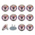 Outlet Plug Covers 24 Pack, Abstract Butterfly Wing Cow Plug Protector, 2-Prong Round Plastic Plugs for Electrical Power Outlets, Electrical Insulation