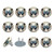 Outlet Plug Covers 24 Pack, Blue Butterfly Plug Protector, 2-Prong Round Plastic Plugs for Electrical Power Outlets, Electrical Insulation