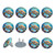 Outlet Plug Covers 24 Pack, Rainbow Sea Turtle Plug Protector, 2-Prong Round Plastic Plugs for Electrical Power Outlets, Electrical Insulation