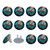 Outlet Plug Covers 24 Pack, Underwater Sea Turtle Plug Protector, 2-Prong Round Plastic Plugs for Electrical Power Outlets, Electrical Insulation