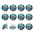Outlet Plug Covers 24 Pack, Underwater Sea Turtle Plug Protector, 2-Prong Round Plastic Plugs for Electrical Power Outlets, Electrical Insulation