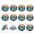 Outlet Plug Covers 24 Pack, Underwater Sea Turtle Plug Protector, 2-Prong Round Plastic Plugs for Electrical Power Outlets, Electrical Insulation