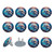 Outlet Plug Covers 24 Pack, Underwater Sea Turtle Plug Protector, 2-Prong Round Plastic Plugs for Electrical Power Outlets, Electrical Insulation
