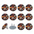 Outlet Plug Covers 24 Pack, Colored Flower Bouquet Plug Protector, 2-Prong Round Plastic Plugs for Electrical Power Outlets, Electrical Insulation