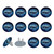 Outlet Plug Covers 24 Pack, Dolphin in Galaxy Starry Plug Protector, 2-Prong Round Plastic Plugs for Electrical Power Outlets, Electrical Insulation