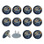 Outlet Plug Covers 24 Pack, Dolphin in Galaxy Starry Plug Protector, 2-Prong Round Plastic Plugs for Electrical Power Outlets, Electrical Insulation