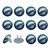 Outlet Plug Covers 24 Pack, Dolphin in Galaxy Starry Plug Protector, 2-Prong Round Plastic Plugs for Electrical Power Outlets, Electrical Insulation