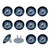 Outlet Plug Covers 24 Pack, Dolphin in Galaxy Starry Plug Protector, 2-Prong Round Plastic Plugs for Electrical Power Outlets, Electrical Insulation