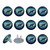 Outlet Plug Covers 24 Pack, Dolphin in Galaxy Starry Plug Protector, 2-Prong Round Plastic Plugs for Electrical Power Outlets, Electrical Insulation
