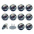 Outlet Plug Covers 24 Pack, Dolphin Sea Ocean Plug Protector, 2-Prong Round Plastic Plugs for Electrical Power Outlets, Electrical Insulation