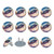Outlet Plug Covers 24 Pack, Flying Dolphin in The Sky Plug Protector, 2-Prong Round Plastic Plugs for Electrical Power Outlets, Electrical Insulation