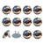 Outlet Plug Covers 24 Pack, Flying Dolphin in The Sky Plug Protector, 2-Prong Round Plastic Plugs for Electrical Power Outlets, Electrical Insulation