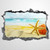 Tropical Beach Wall Sticker Beach Nautical Ocean Scenery Decal Mural Star Fish Decor Wall Stickers Mural Smashed Wall Art Removable Poster Vinyl decals For Bedroom Living Room,32'' sj400