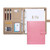 LSRRYD Business Portfolio Folder Binder Padfolio with 4 Ring Binder Letter/A4 Size Leather Folder Writing Pad Notebook for Women Men Interview Legal Document Organizer (Color : Pink, Size : A4)