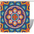 VAPOKF Shower Curtain for Bathroom Decor, Circular Abstract Mandala Waterproof Polyester Fabric Bath Curtain Set with 12 Hooks - 60x72 Inches