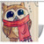 VAPOKF Shower Curtain for Bathroom Decor, Winter Scarf Owl Waterproof Polyester Fabric Bath Curtain Set with 12 Hooks - 72x72 Inches