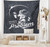 Lunarable Outer Space Tapestry, Space Themed Art with Houston We Have a Problem Message Illustration, Fabric Wall Hanging Decor for Bedroom Living Room Dorm, 30" X 45", Charcoal Grey