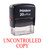 Printtoo Custom Stamp UNCONTROLLED Copy Self Inking Rubber Stamp Office Stationary-Red