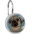 Shower Curtain Hooks Rings Double Glide Shower Hooks for Bathroom Shower Rods Curtains, Set of 12 Hooks Grey Pug Dog