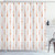 WZSY Arrow Shower Curtain, Hand Drawn Repetitive Sticks Pattern Vintage Tribal Illustration Artwork Print, Cloth Fabric Bathroom Decor Set with Hooks, 84"" Long Extra, Marigold Ivory