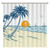 ArogGeld Beach Sun Shower Curtain Palm Tree Ocean Shower Curtains Bathroom Curtains Custom Durable Polyester Fabric Holiday Shower Curtain for Bathroom 72x72 Inches Set with 12 Hooks