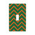 Decorative Single Toggle Switch Wall Plate Orange Green Line Plaid Polycarbonate Outlet Cover Unbreakable Faceplate