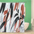 rouihot 66x72 Inches Shower Curtain Set with Hooks Pattern Black Red and White Long Leaves on Light Grey Summer Beach Home Decor Waterproof Polyester Fabric Bathroom Curtains