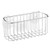 InterDesign Rondo, Suction Bathroom Shower Caddy Basket for Shampoo, Conditioner, Soap - Rectangular, Stainless Steel