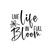 Removable Wall Decal Live Life in Full Bloom Wall Decal Vinyl Sticker Home Wall Art Decor Removable Wall Stickers Quote Decal for Living Room Bedroom 28"