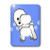3dRose lsp_13815_6 Cute Bichon Frise Blue Paw Print Background 2 Plug Outlet Cover