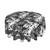 Round Tablecloth Retro-American-Indian-Wolf 60 Inch Polyester Table Cloth Table Cover for Dining Table,Parties,Camping