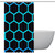 Polyester Fabric Waterproof Shower Curtain or Liner Bath Stall Size Abstract Hexagonal Technology Illustration Hotel Bathroom Curtains with Grommets, 48x72