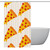 Polyester Fabric Waterproof Shower Curtain or Liner Bath Stall Size Pattern with Pizza in The Shape of A Heart Hotel Bathroom Curtains with Grommets, 36x72